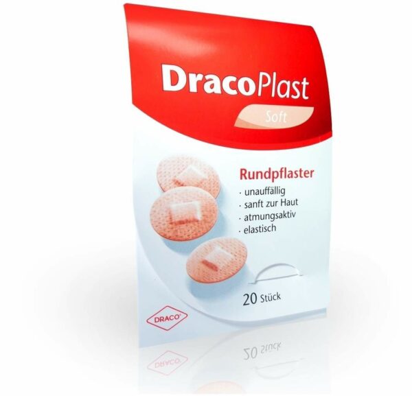 Dracoplast Soft 20 Rundpflaster Hautfarben 2