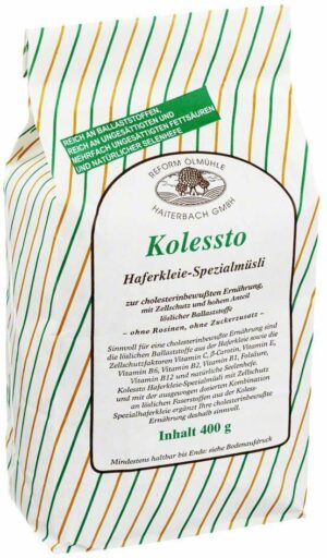 Kolessto Haferkleie-Spezialmüsli Ohne Rosinen 400 G