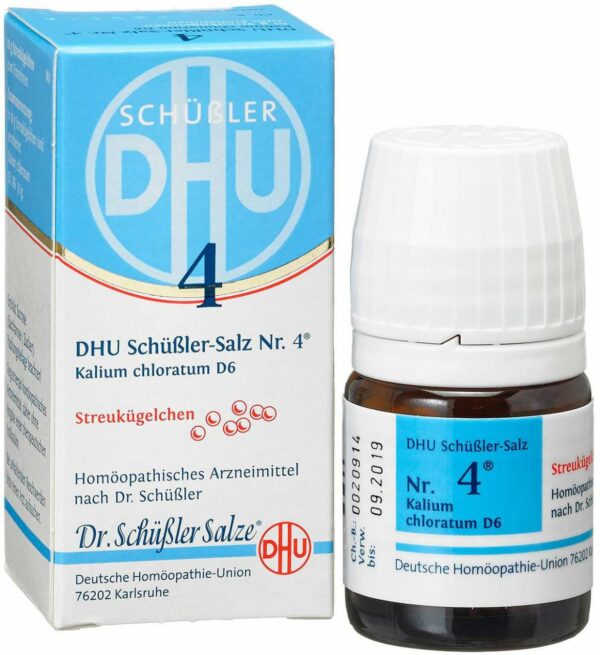 Biochemie Dhu 4 Kalium Chloratum D6 10 G Globuli