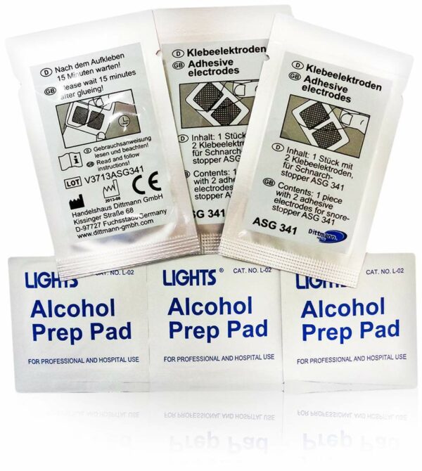 Elektroden Ersatz Pads 3x2 Stück +3 Alkohol pads