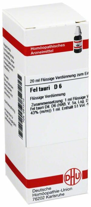 Fel Tauri D 6 Dilution 20 ml