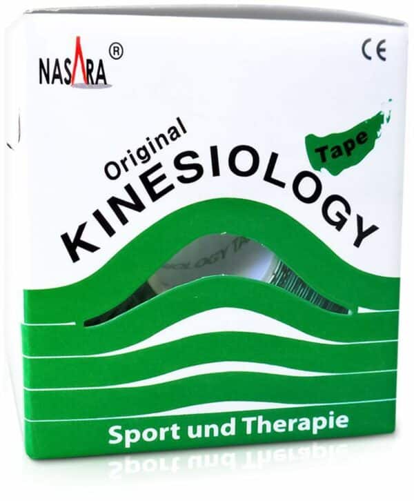 Nasara Kinesio Tape 5cmx5m Grün Inklusive Spenderbox