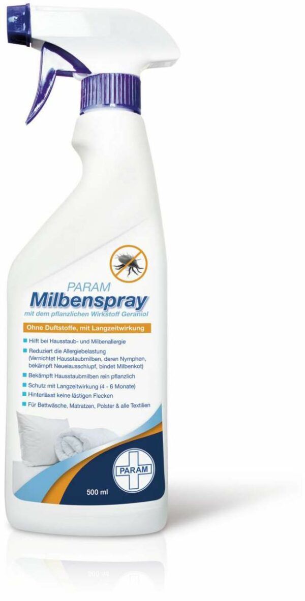 Milbenspray Für Matratzen Polster und Alle Textilien 500 Ml...