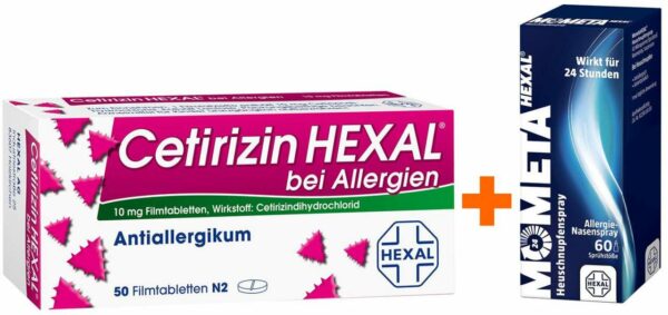 Sparset Allergie Cetirizin Hexal 50 Filmtabletten und  Mometahexal Spray