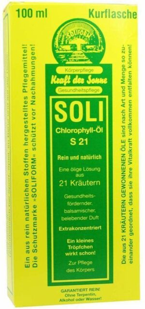 Soli Chlorophyll Öl S 21 100 ml Öl