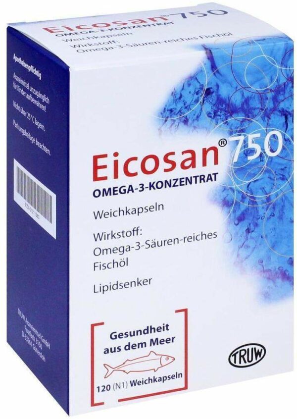 Eicosan 750 Omega 3 Konzentrat Kapseln 120 Kapseln