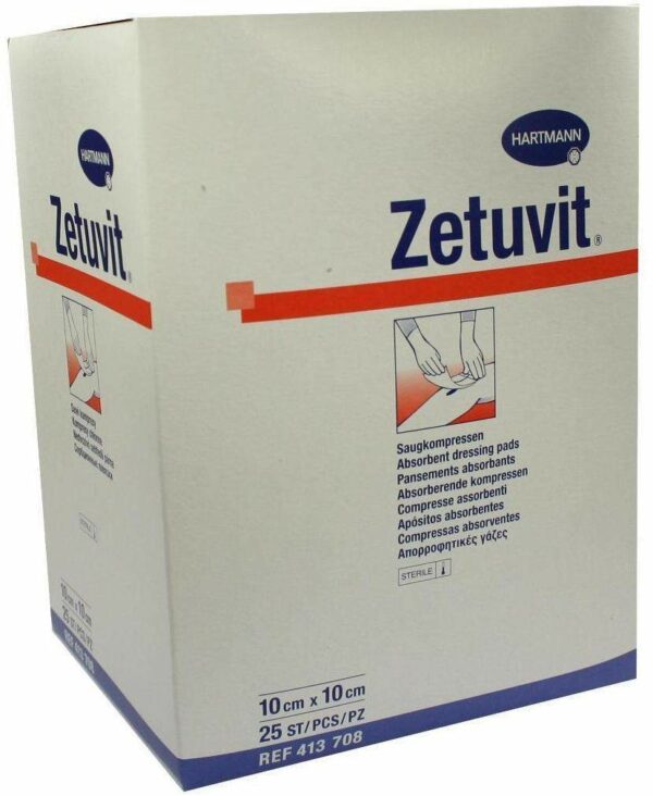 Zetuvit Saugkompresse Steril 10 X 10 cm 25 Kompressen