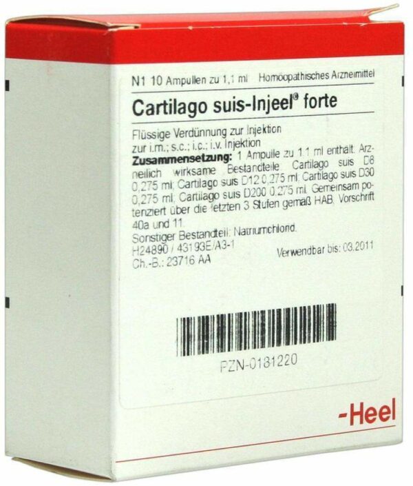 Cartilago Suis Injeel Forte Ampullen 10 Ampullen