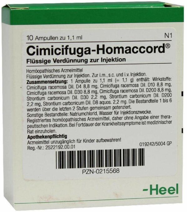 Cimicifuga Homaccord Ampullen 10 Ampullen