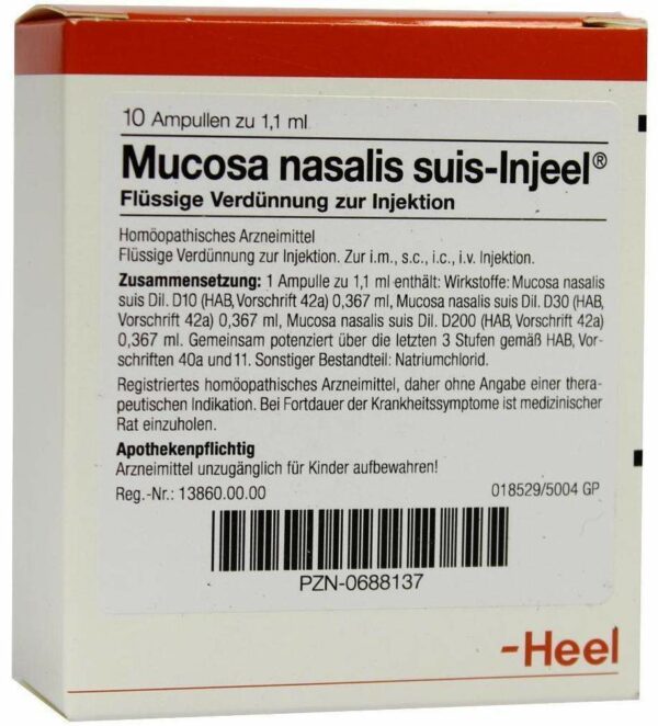 Mucosa Nasalis Suis Injeele Ampullen 10 Ampullen