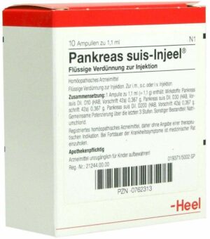 Pankreas Suis Injeel 10 Ampullen