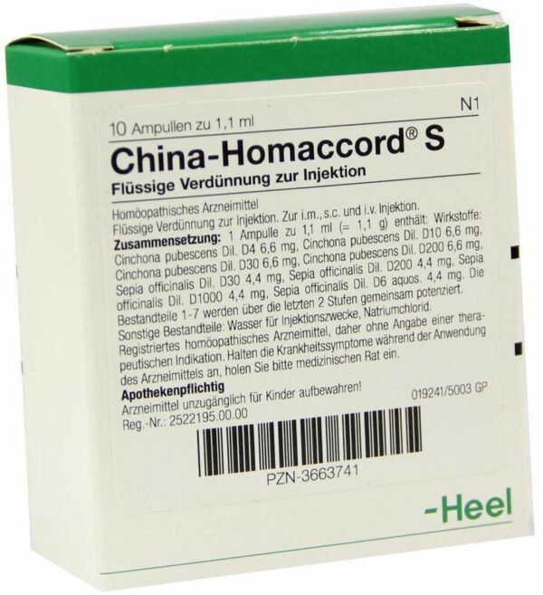 China Homaccord S Ampullen 10 Ampullen