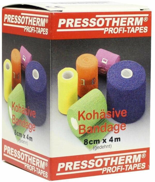 Pressotherm Kohäsive Bandage 8 cm X 4 M Weiß