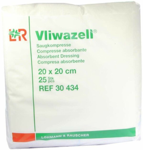 Vliwazell Kompressen 20 X 20 cm Unsteril 25 Kompressen