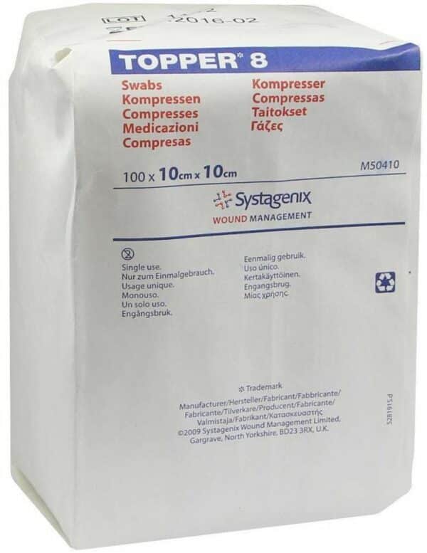 Topper 8 100 Kompressen Unsteril 10 X 10cm