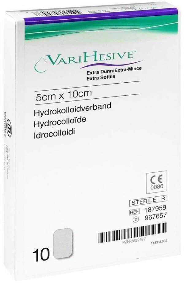 Varihesive Extra Dünn 5x10cm Hydrokolloidverband 967657