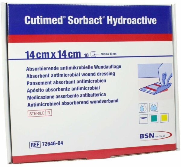 Cutimed Sorbact Hydroactive Kompressen 14x14cm