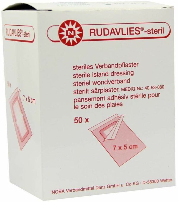 Rudavlies 7 cm X 5 cm 50 Verbandpflaster Steril