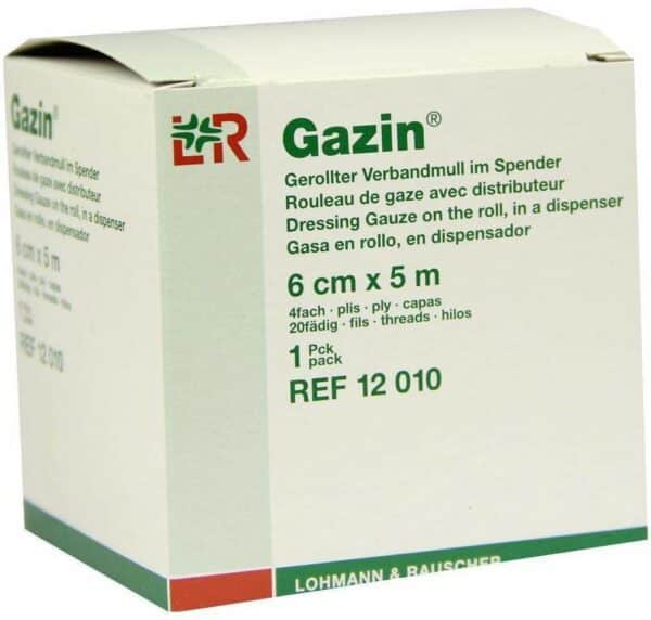 Gazin Verbandmull 5mx6cm 4fach Gerollt