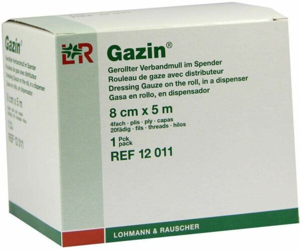 Gazin Verbandmull 5mx8cm 4fach Gerollt