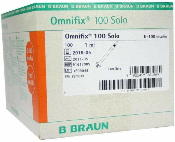 Omnifix Insulin Einweg Spritze Für U 100 Insulin 1ml