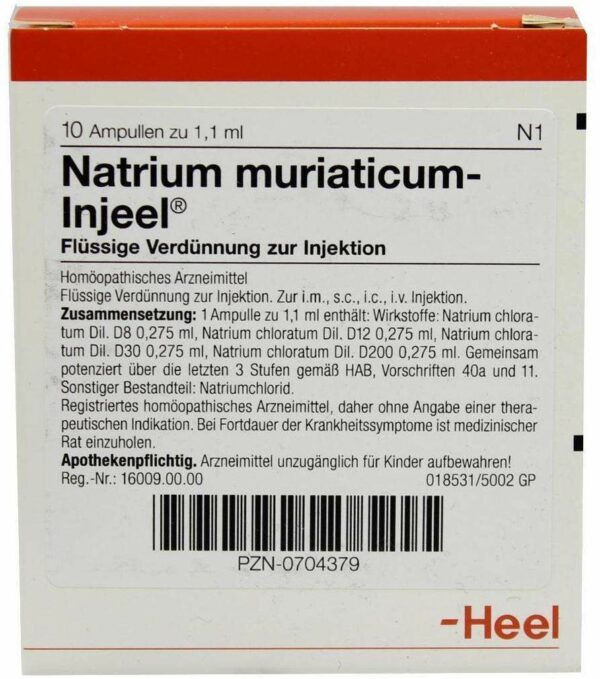 Heel Natrium Muriaticum Injeel Ampullen 10 Ampullen