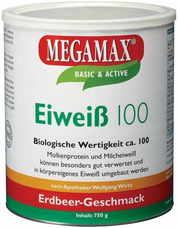 Megamax Eiweiß 100 Erdbeer 750 G Pulver