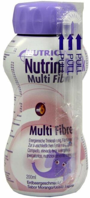 Nutrini Drink Multifibre Erdbeergeschmack 200 ml Flüssigkeit