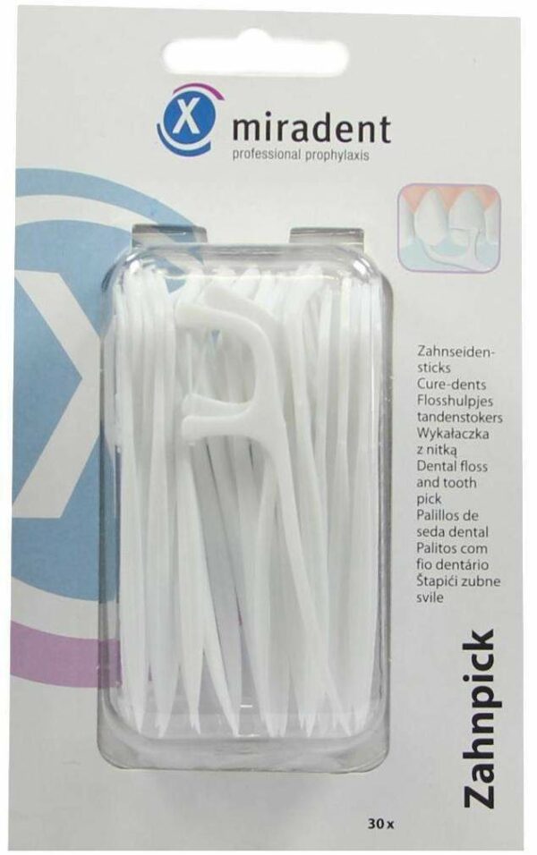 Miradent Zahnpick Zahnseidensticks 30 Stück