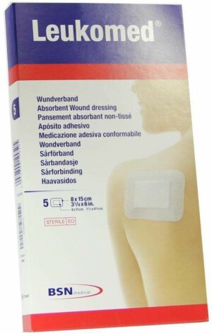 Leukomed 5 Sterile Pflaster 8 X 15 cm