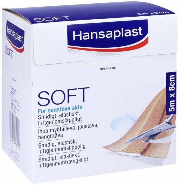 Hansaplast Soft Pflaster 5 M X 8 cm 1 Rolle