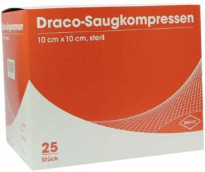 Saugkompressen Steril 10 X 10cm Draco 25 Kompressen