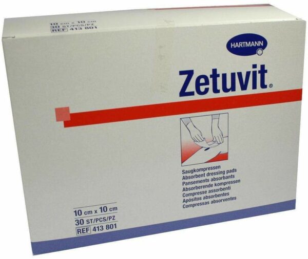 Zetuvit Saugkompresse Unsteril 10 X 10 cm 30 Stück