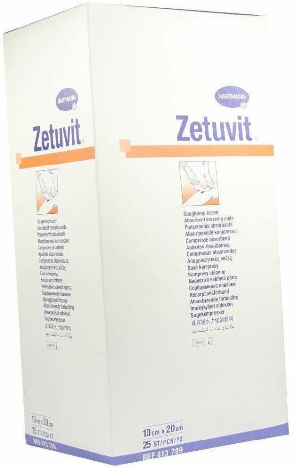 Zetuvit Saugkompresse Steril 10 X 20 cm 25 Stück