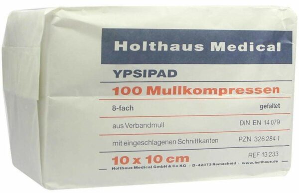 Mullkompressen Ypsipad 10 X 10 cm 8fach Unsteril 100 Kompressen