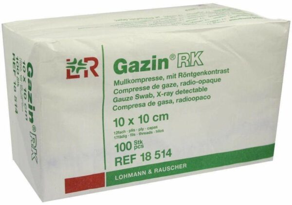 Gazin 100 Kompressen 10 X 10 cm 12fach Unsteril Mit...