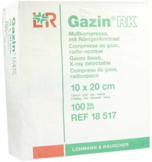 Gazin Kompressen 10x20cm 12fach Unsteril Mit Röntgenkontrast