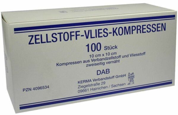 Zellstoff Vlies Kompressen 10x10cm Unsteril 100 Kompressen