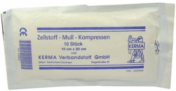 Zellstoff Mullkompressen 10 cm X 20 cm Unsteril 10 Kompressen