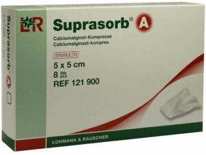 Suprasorb A Calciumalginat-Kompresse 5x5cm