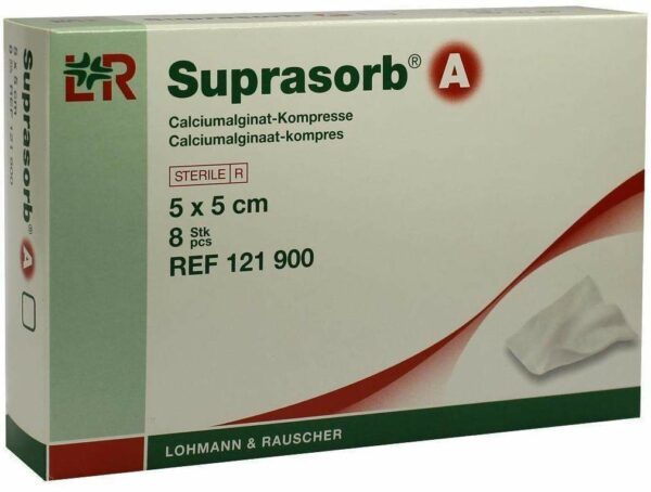 Suprasorb A Calciumalginat-Kompresse 5x5cm