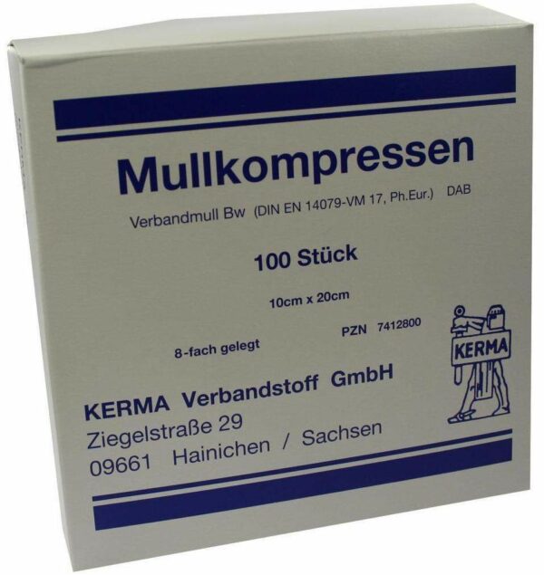 Mullkompressen Bw 10x20cm 8-Fach Unsteril