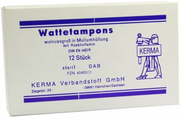 Wattetampons Walnussgroß Steril Mullumhüllung