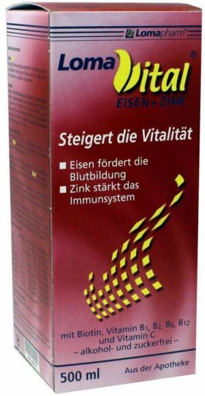 Lomavital Eisen + Zink Flüssig 500 ml Flüssigkeit