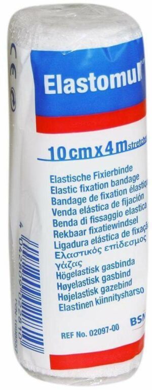 Elastomull 4 M X 10 cm Elastische Fixierbinde 1 Binde