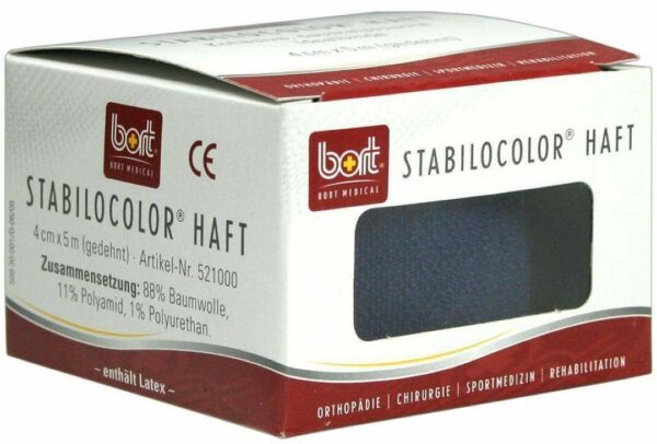 Bort Stabilocolor Haft Binde 4cm Blau