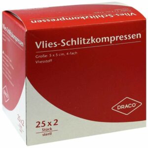 Schlitzkompressen Vlies 5x5cm 4fach Steril