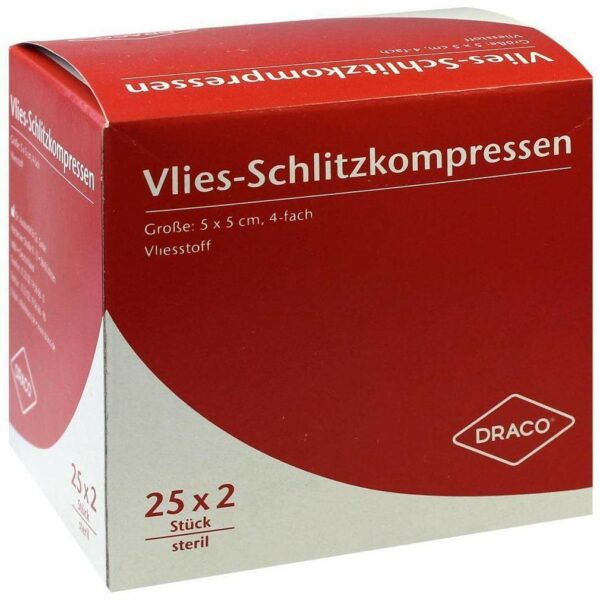 Schlitzkompressen Vlies 5x5cm 4fach Steril