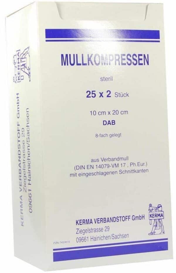 Mullkompressen Bw 10x20cm 8-Fach Steril