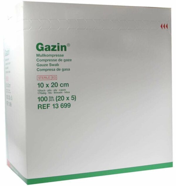 Gazin Kompressen 10x20cm 12fach Steril